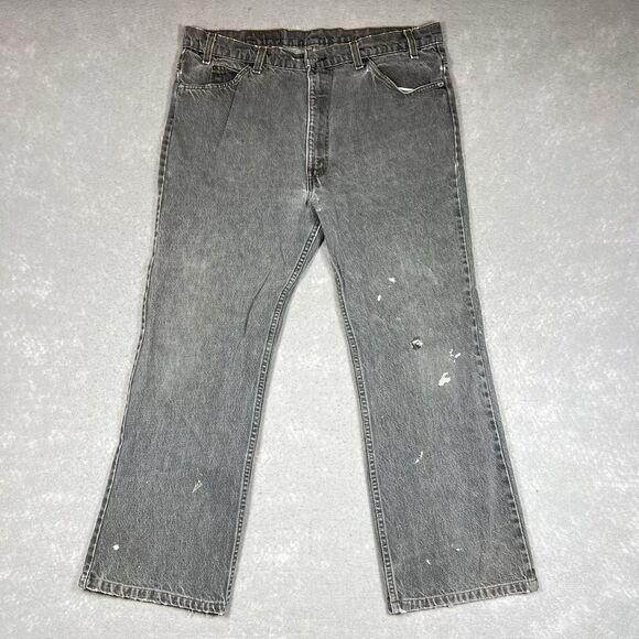 VTG 80’s Levi’s Jeans 517 Bootcut Light Wash Gray Denim Made in USA ACTUAL 38x27 - Picture 3 of 15